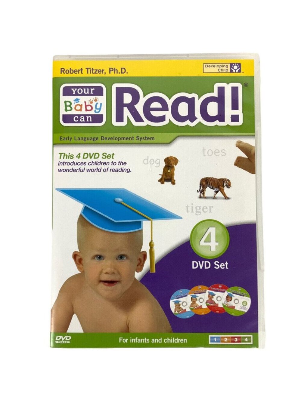 Your Baby Can Read! 4 DVD Set Robert Titzer Early Language Development System